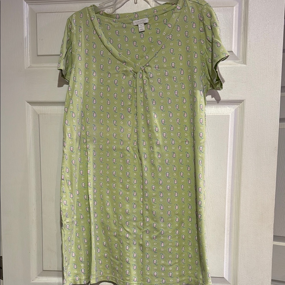 Charter Club Intimates Woman Green Short Sleeve Nightgown